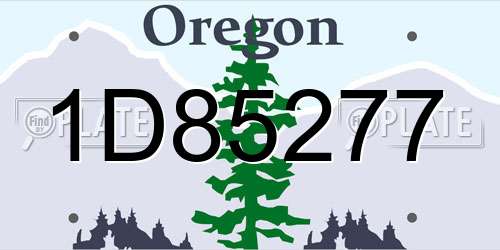 1D85277 Oregon License Plate