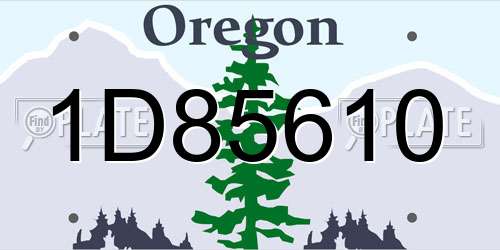 1D85610 Oregon License Plate
