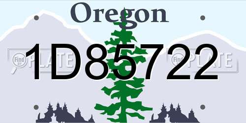 1D85722 Oregon License Plate