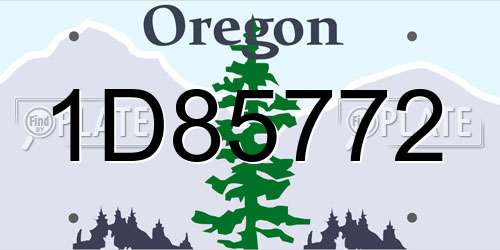 1D85772 Oregon License Plate