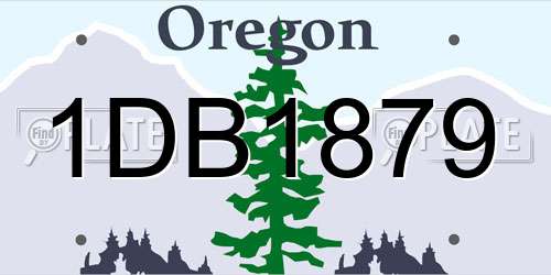 1DB1879 Oregon License Plate