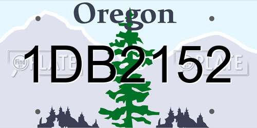 1DB2152 Oregon License Plate