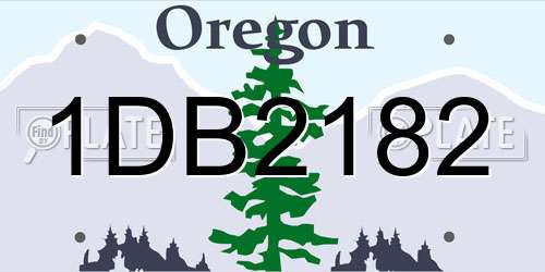 1DB2182 Oregon License Plate