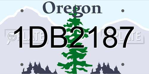 1DB2187 Oregon License Plate
