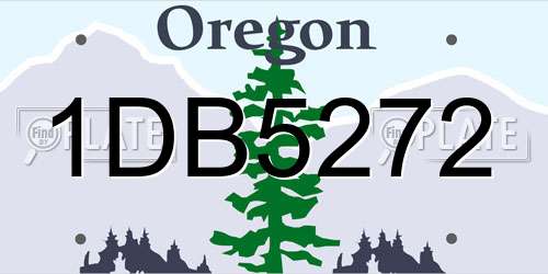 1DB5272 Oregon License Plate
