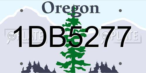 1DB5277 Oregon License Plate