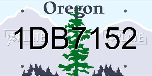1DB7152 Oregon License Plate