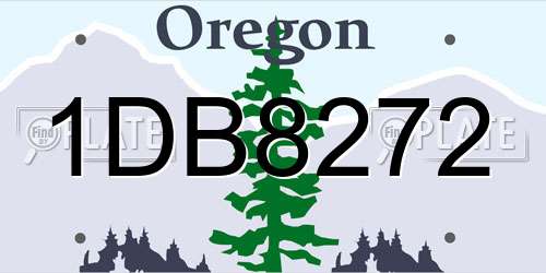 1DB8272 Oregon License Plate