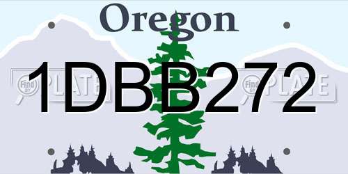 1DBB272 Oregon License Plate