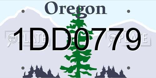1DD0779 Oregon License Plate