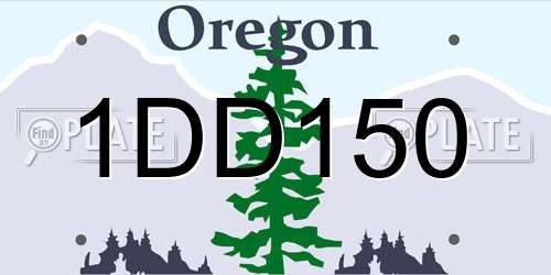 1DD150 Oregon License Plate
