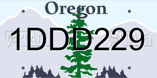 1DDD229 Oregon License Plate