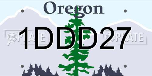 1DDD27 Oregon License Plate
