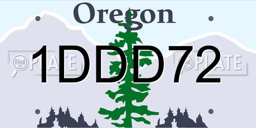 1DDD72 Oregon License Plate