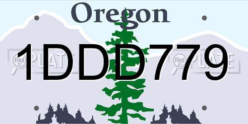 1DDD779 Oregon License Plate