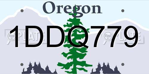 1DDQ779 Oregon License Plate