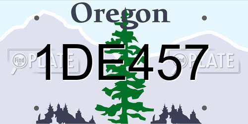 1DE457 Oregon License Plate