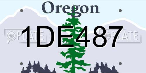 1DE487 Oregon License Plate