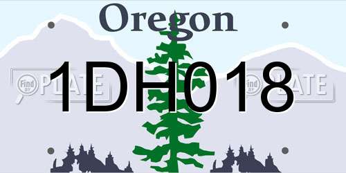 1DH018 Oregon License Plate