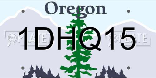 1DHQ15 Oregon License Plate