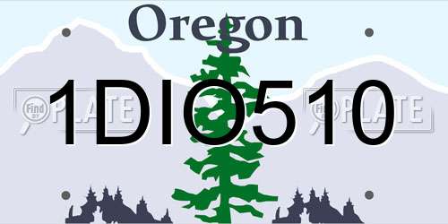 1DIO510 Oregon License Plate