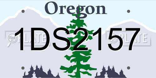 1DS2157 Oregon License Plate