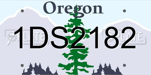 1DS2182 Oregon License Plate