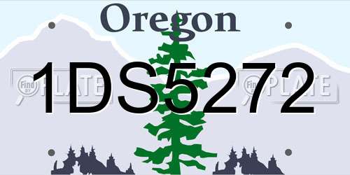 1DS5272 Oregon License Plate