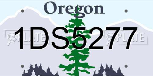 1DS5277 Oregon License Plate