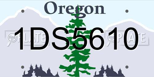 1DS5610 Oregon License Plate