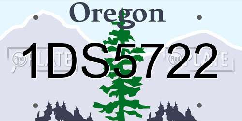 1DS5722 Oregon License Plate