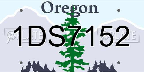 1DS7152 Oregon License Plate