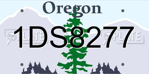 1DS8277 Oregon License Plate