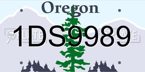 1DS9989 Oregon License Plate
