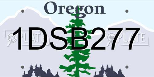 1DSB277 Oregon License Plate