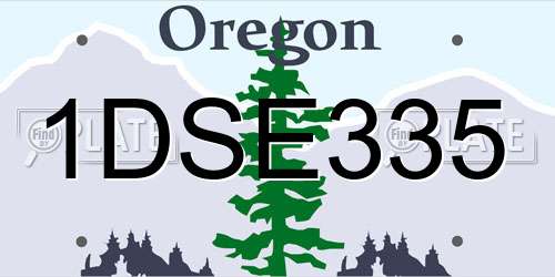 1DSE335 Oregon License Plate