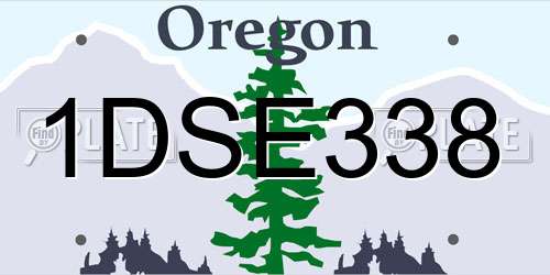 1DSE338 Oregon License Plate