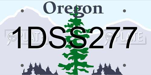 1DSS277 Oregon License Plate