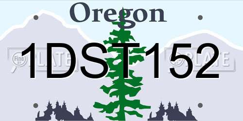 1DST152 Oregon License Plate
