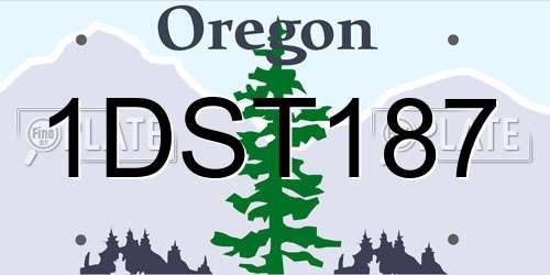 1DST187 Oregon License Plate