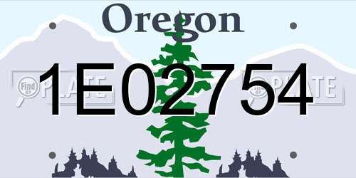 1E02754 Oregon License Plate