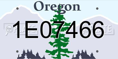 1E07466 Oregon License Plate