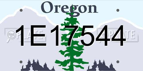 1E17544 Oregon License Plate