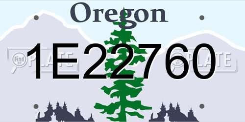 1E22760 Oregon License Plate