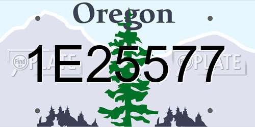1E25577 Oregon License Plate