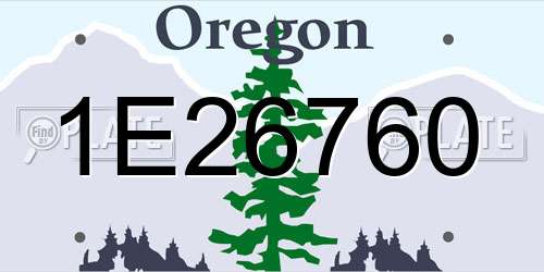 1E26760 Oregon License Plate