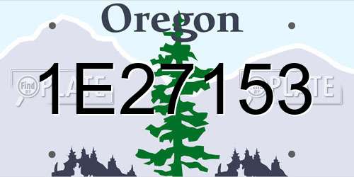 1E27153 Oregon License Plate