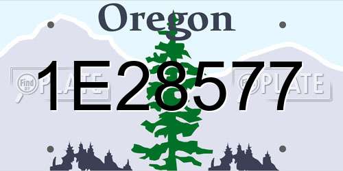 1E28577 Oregon License Plate