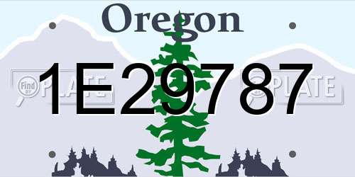 1E29787 Oregon License Plate