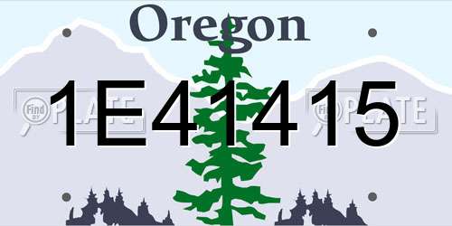 1E41415 Oregon License Plate